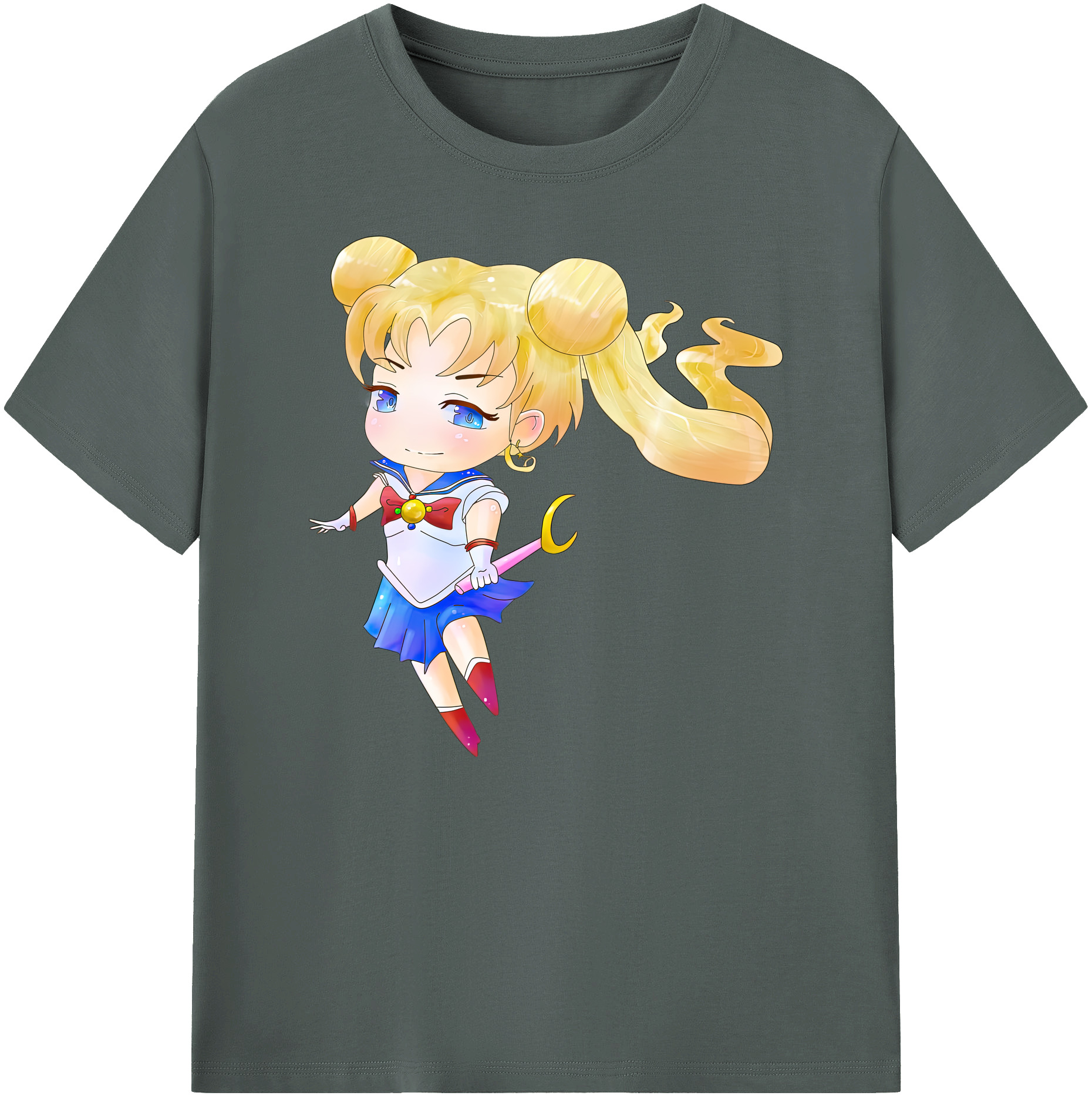 （画像用） 美少女戦士セーラームーン 愛野 美奈子 あいの みなこ Sailor Moon Aino Minako 綿100％ メンズ半袖Tシャツ｜肌触りやわらか＆通気性